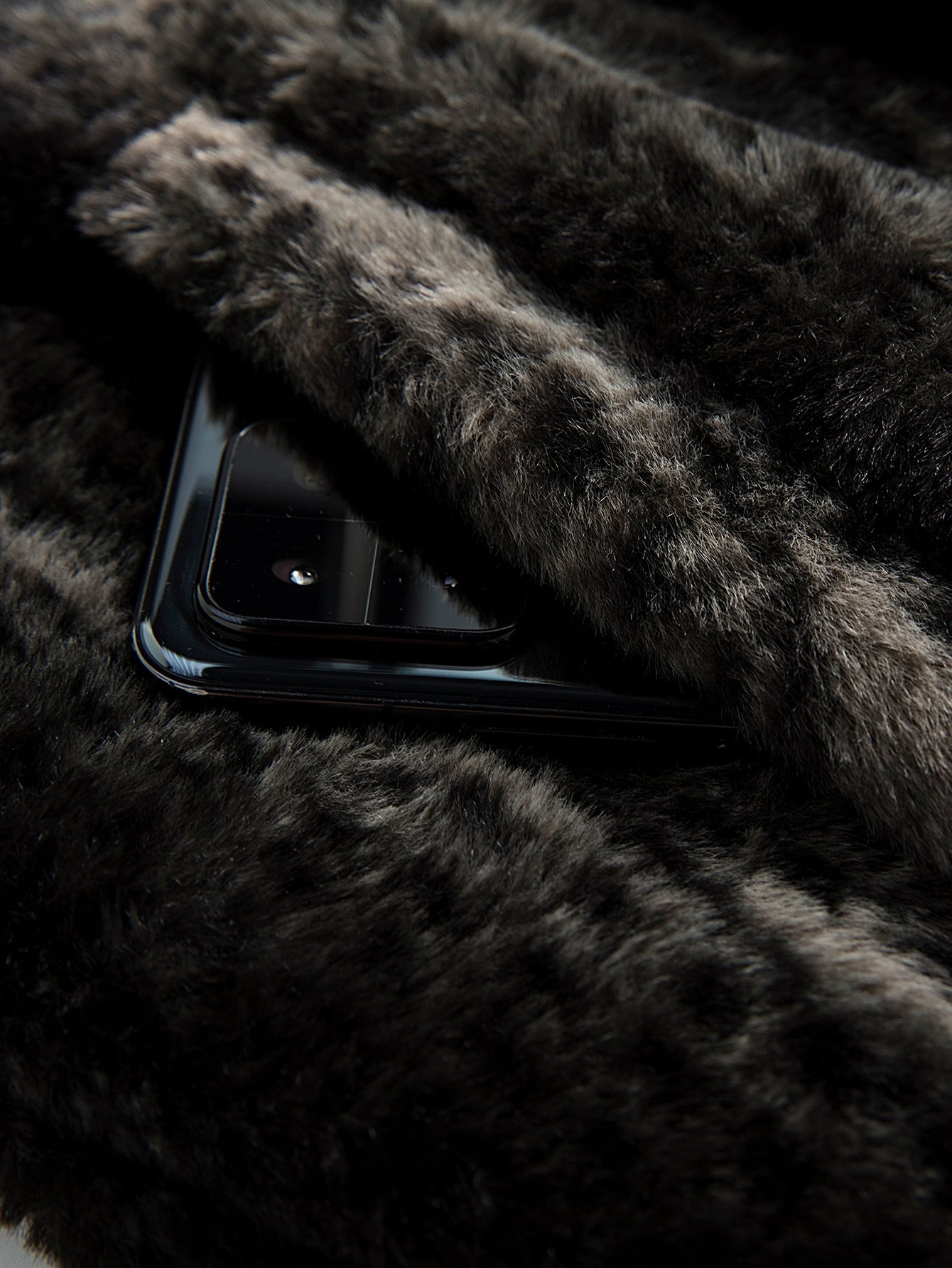 Animal Print Faux Fur Hooded Jacket