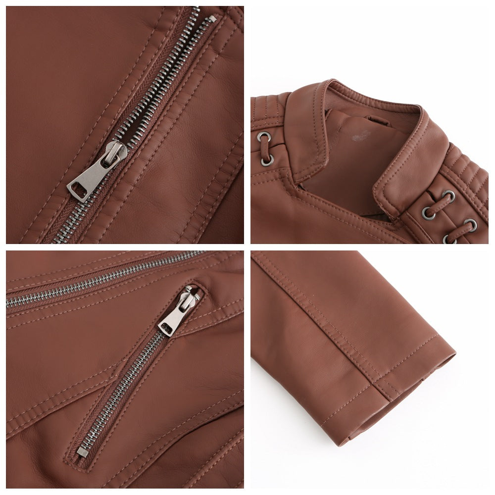Washed Lamb Leather Jacket