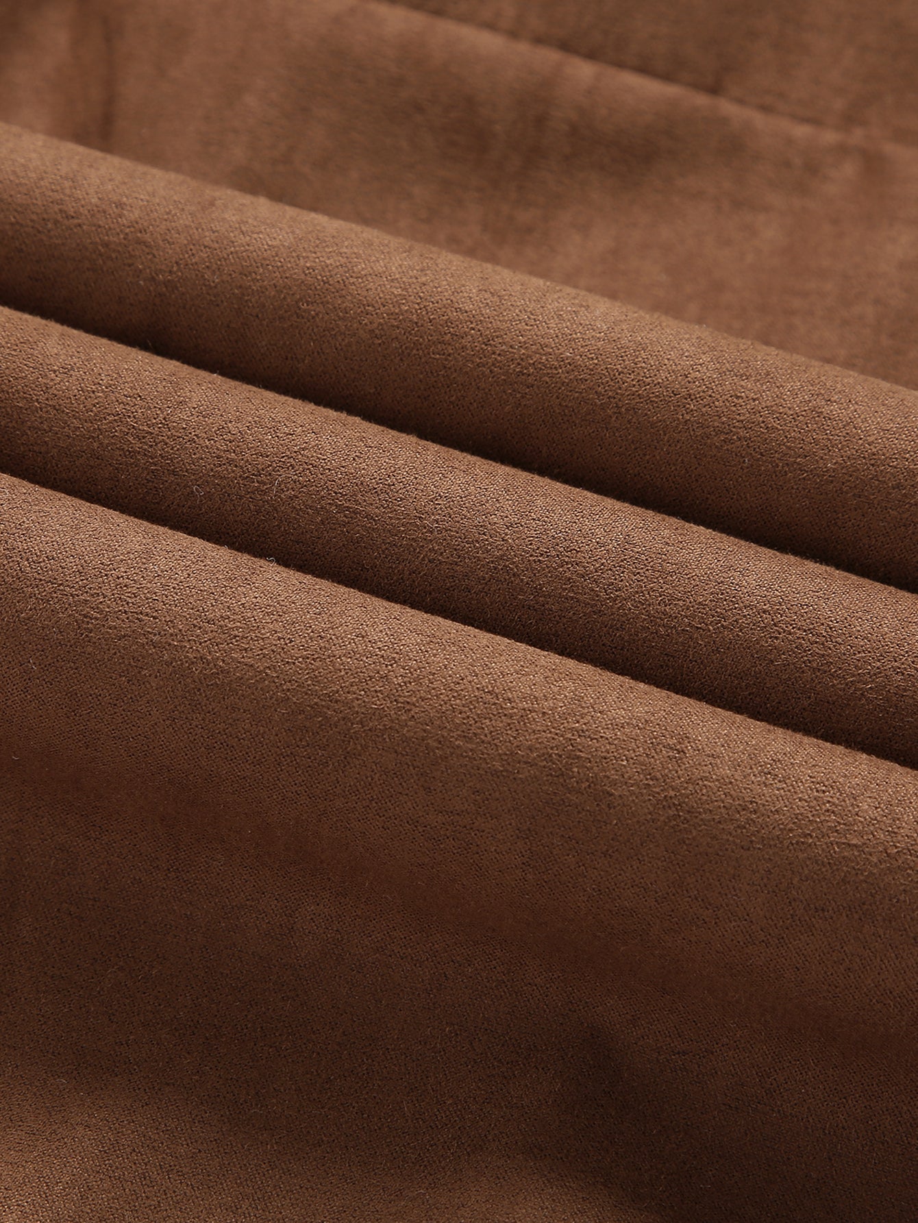 Teddy Lined Suede Jacket With Pockets