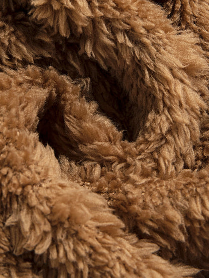 Geometric Jacquard Teddy Jacket