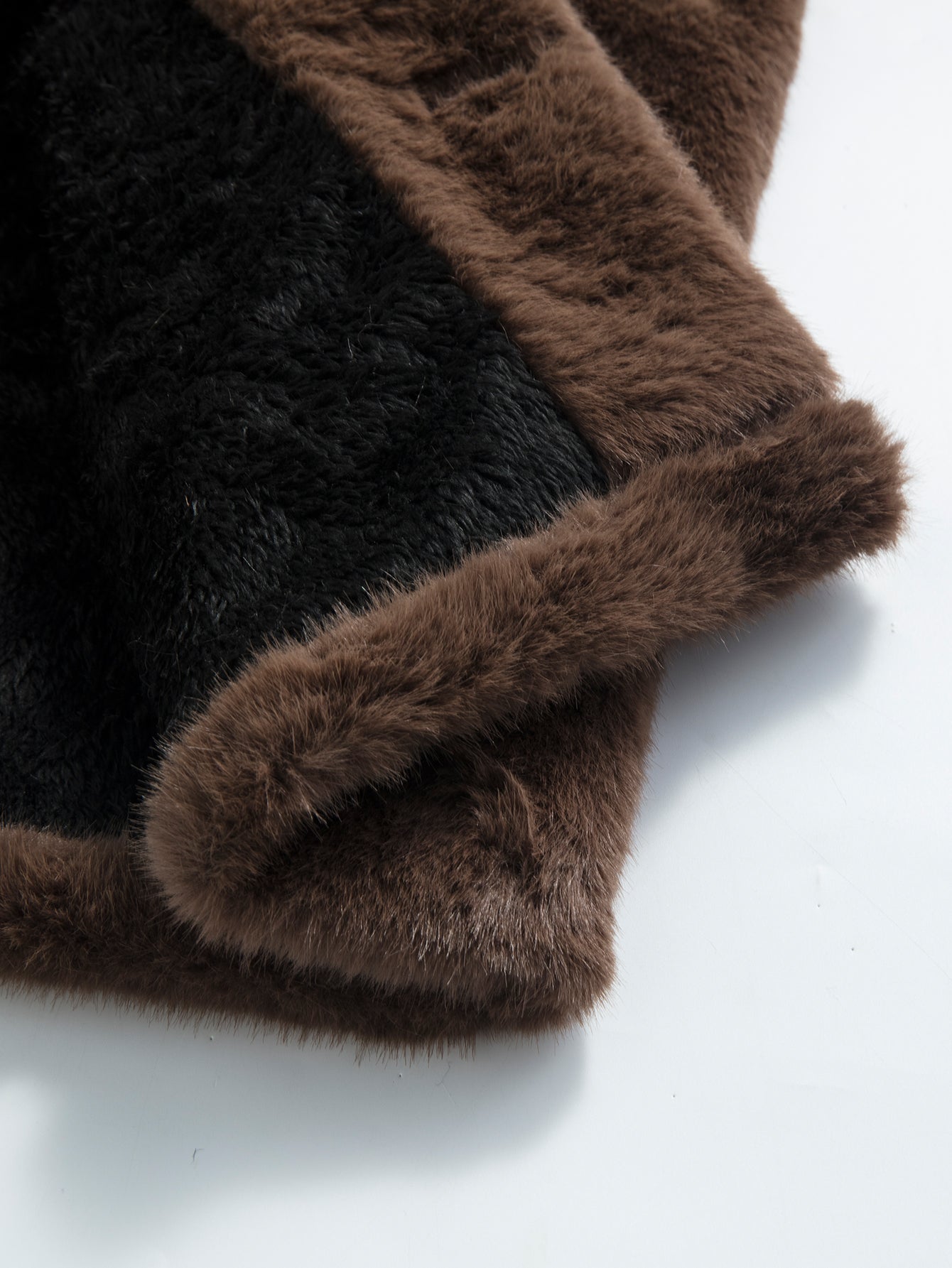 Faux Fur Notch Lapel Coat