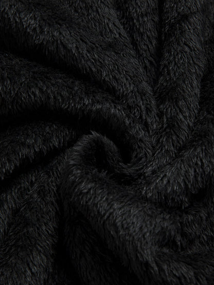 Faux Fur Notch Lapel Coat