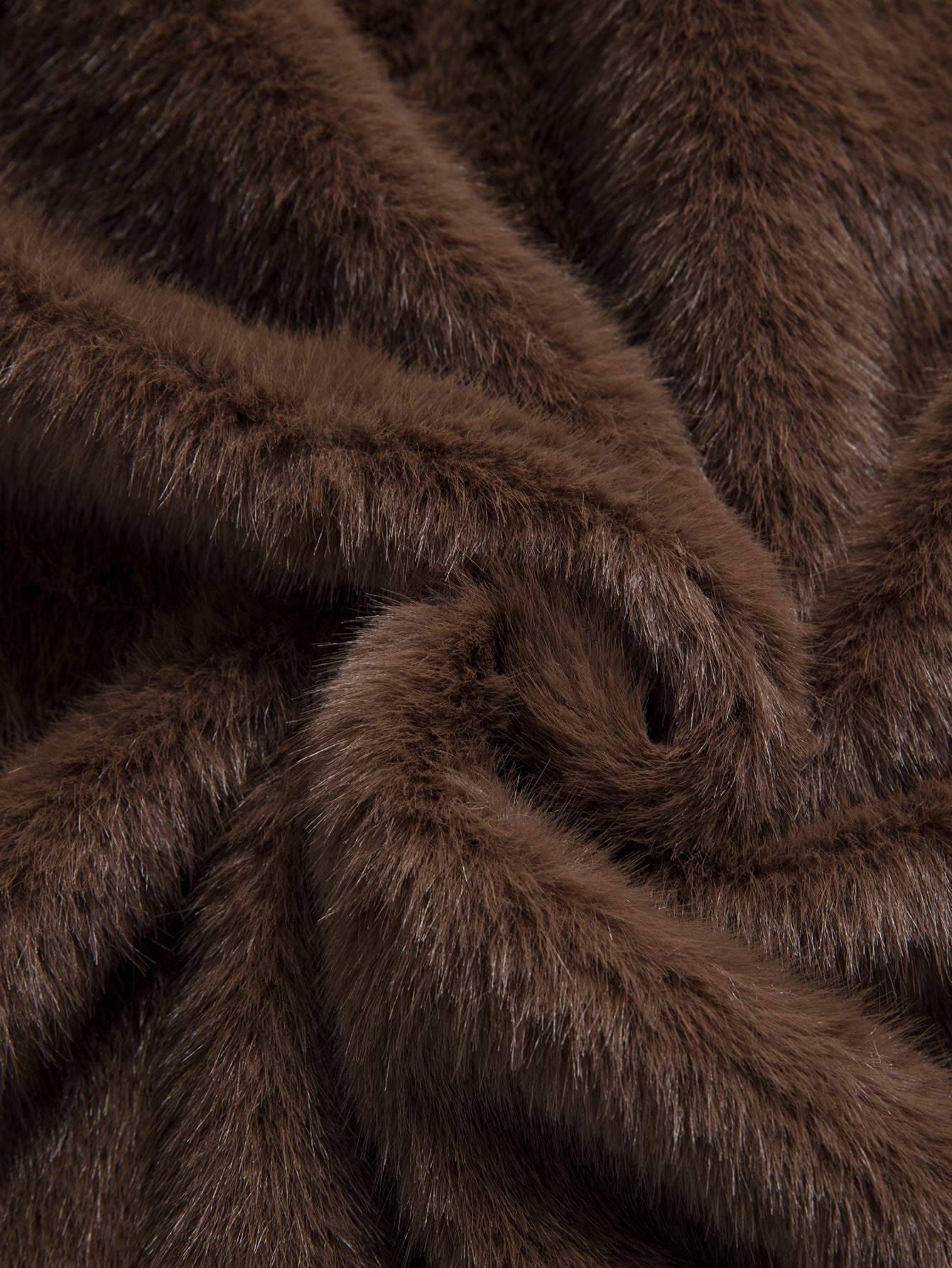 Faux Fur Notch Lapel Coat