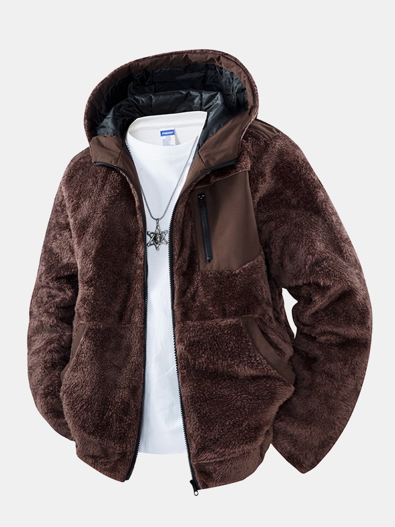 Teddy Fleece Hooded Jacket