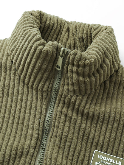 Quilted Lined Corduroy Coat