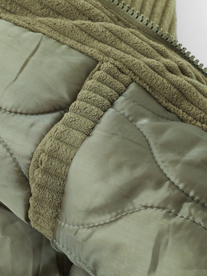 Quilted Lined Corduroy Coat