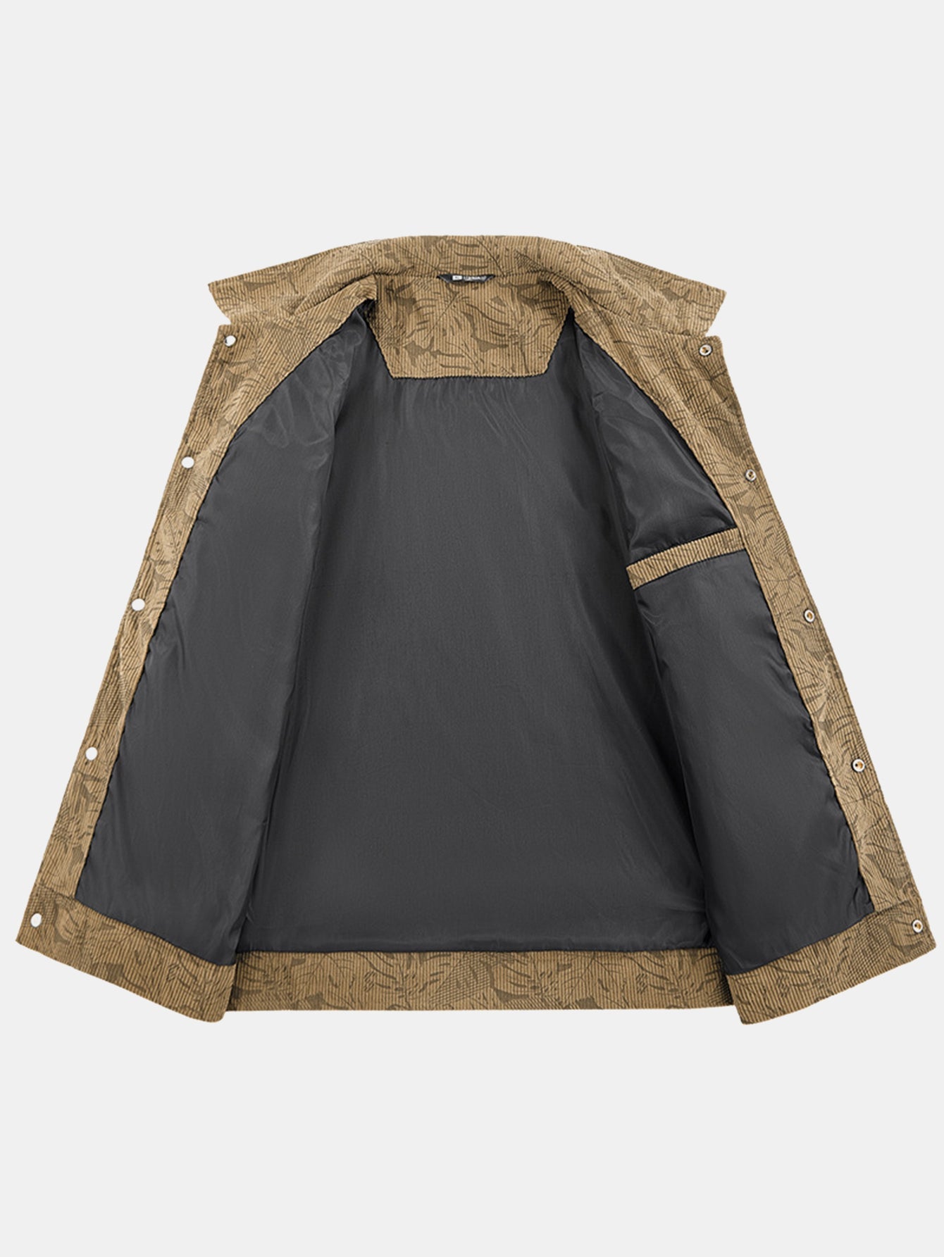 Leaf Print Corduroy Jacket