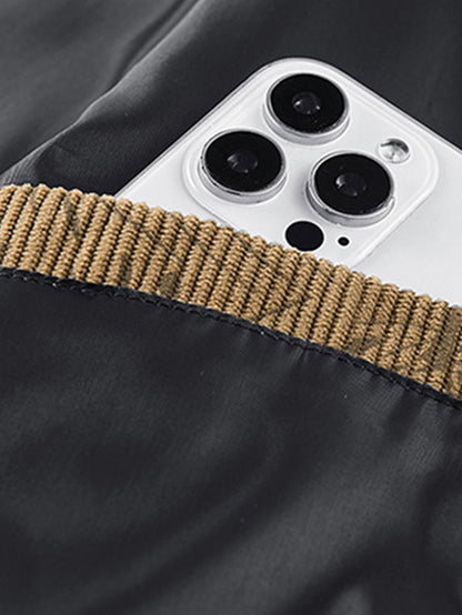 Leaf Print Corduroy Jacket