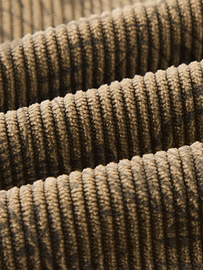 Leaf Print Corduroy Jacket