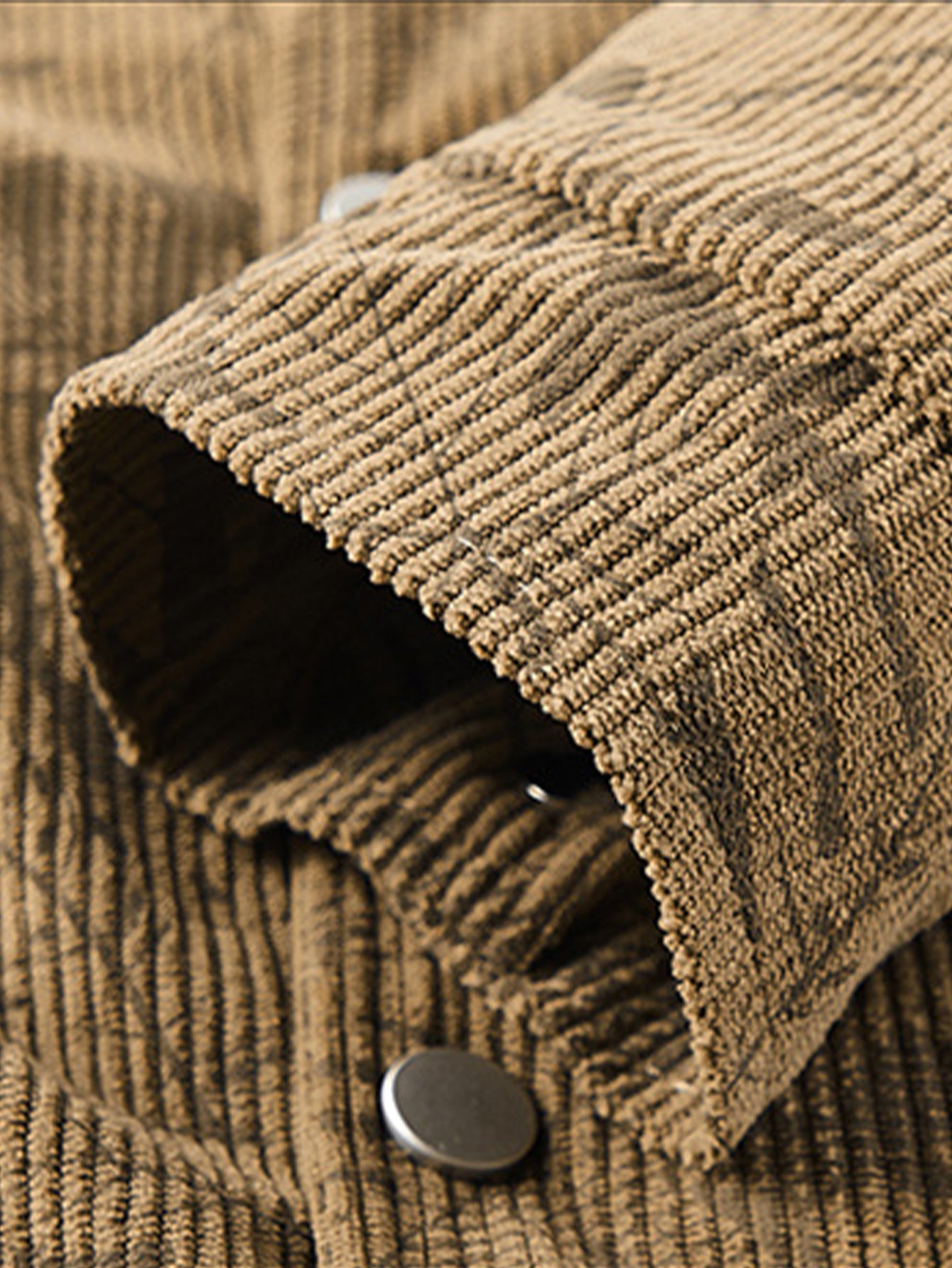 Leaf Print Corduroy Jacket