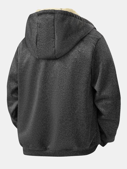 Teddy Lined Zipper Hoodie