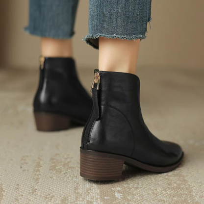 Camille | Luxury Low-Heel Ankle Boots