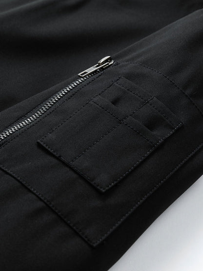 Contrast 2 In 1 Hooded Bomber Jacket