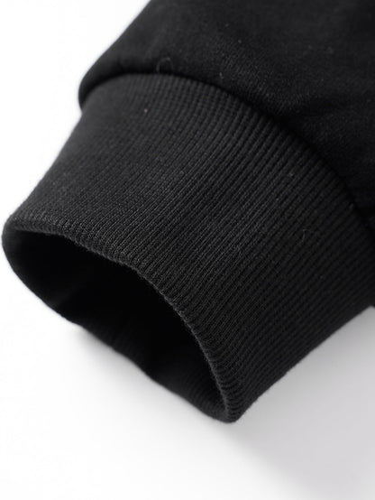 Relax Fit Faux Fur Collar Zip-Up Hoodie