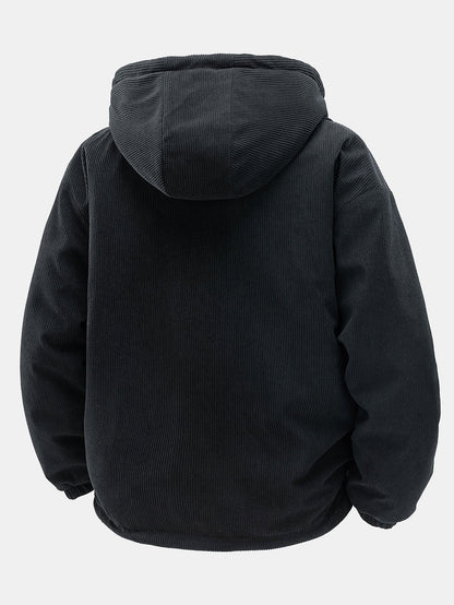 Teddy Corduroy Reversible Hooded Jacket