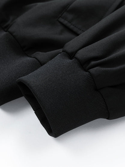 Contrast 2 In 1 Hooded Bomber Jacket