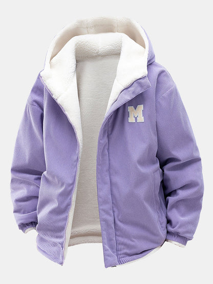 Teddy Corduroy Reversible Hooded Jacket