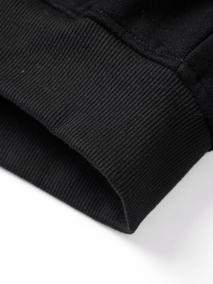 Relax Fit Faux Fur Collar Zip-Up Hoodie