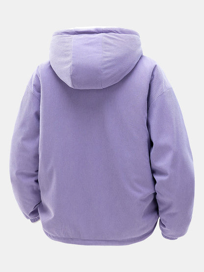 Teddy Corduroy Reversible Hooded Jacket