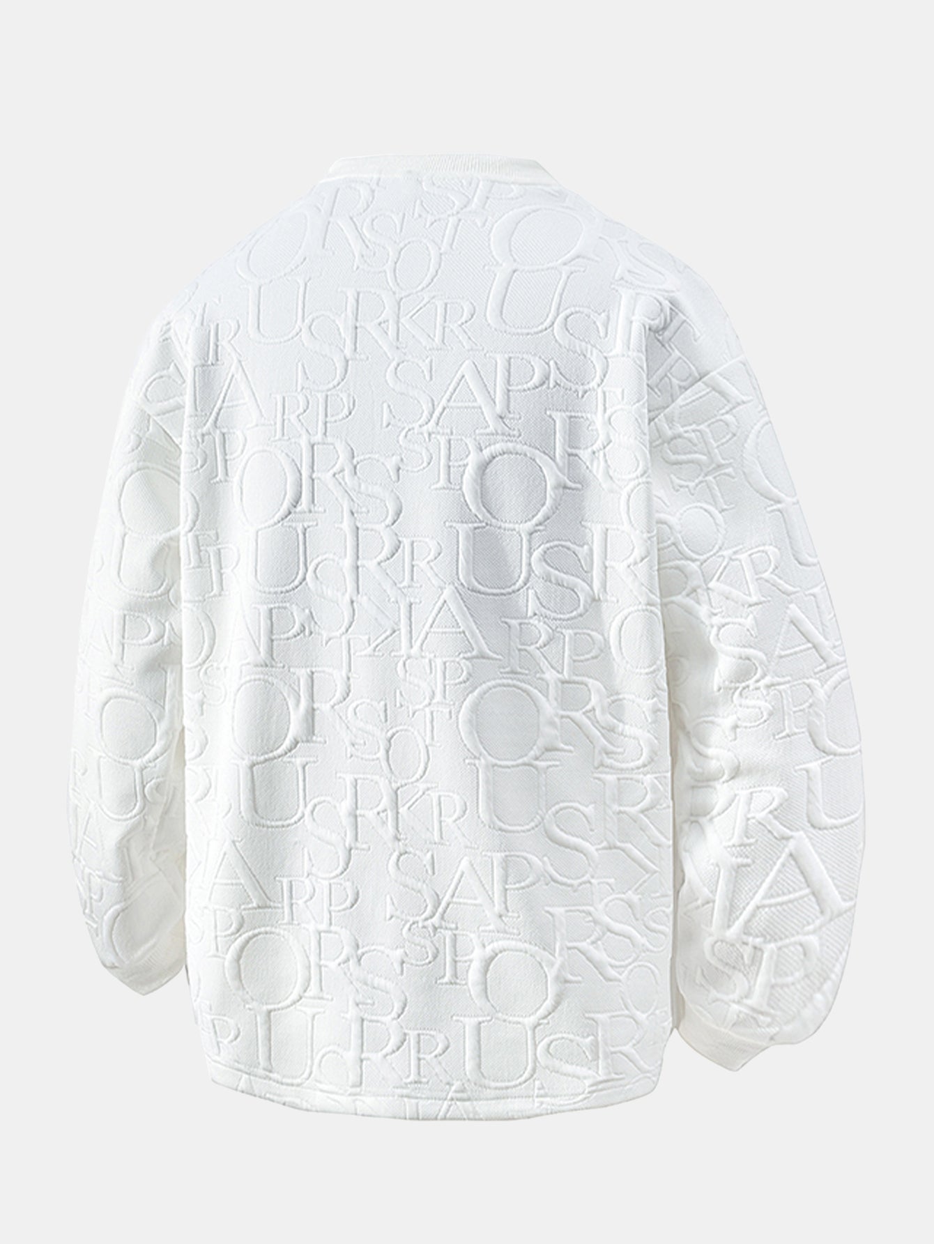 Letter Jacquard V Neck T-Shirt