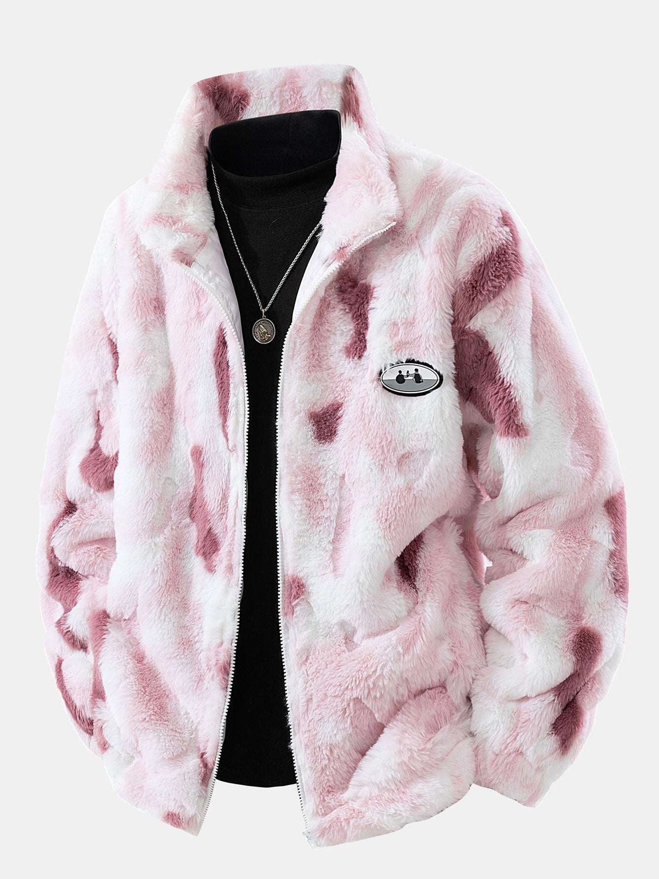 Faux Fur Zip-Up Jacket