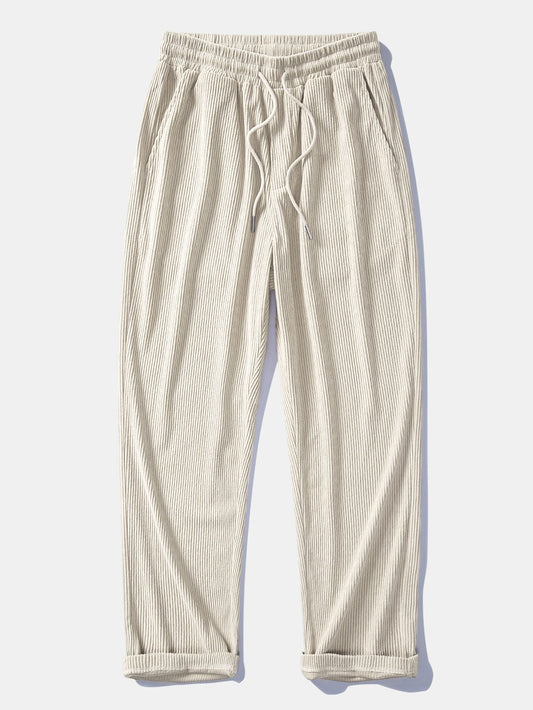 Colorblock Corduroy Button Up Shirt & Straight Leg Corduroy Pants