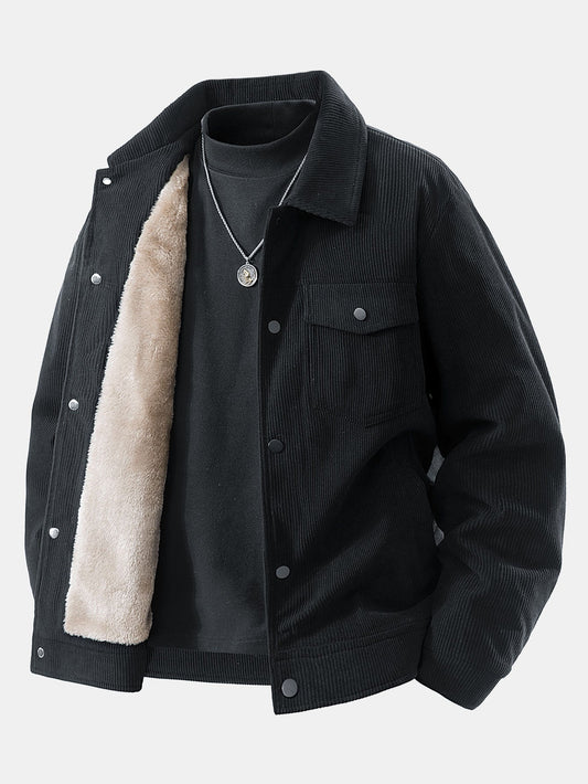 Teddy Lined Pocket Corduroy Jacket