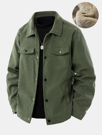 Teddy Lined Pocket Corduroy Jacket