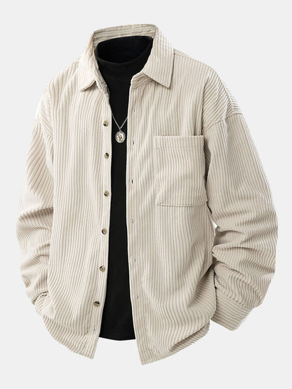 Relax Fit Button Up Corduroy Shirt