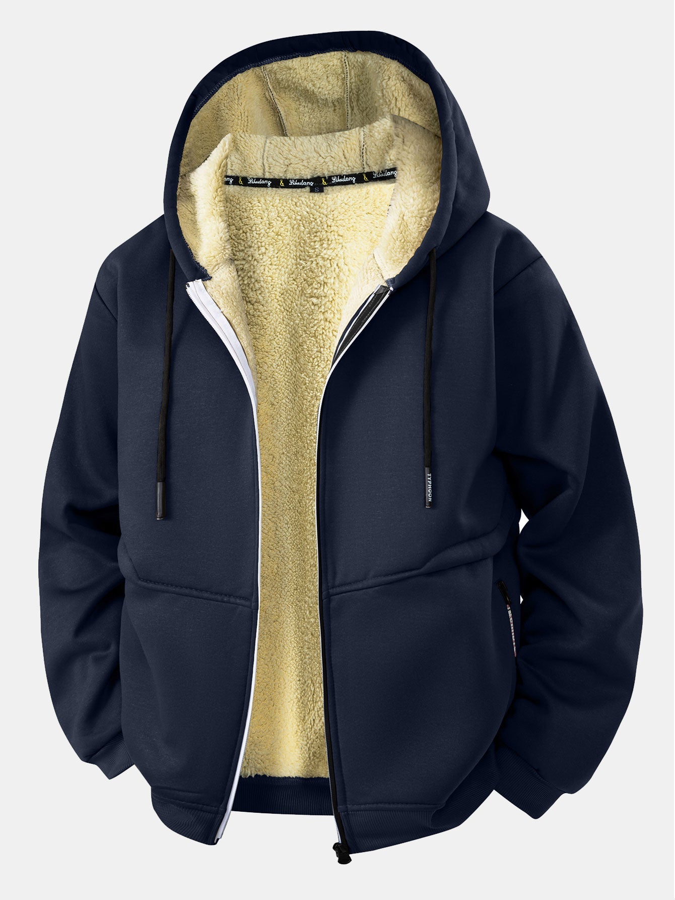 Teddy Lined Zipper Hoodie