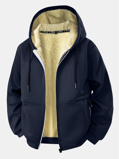 Teddy Lined Zipper Hoodie