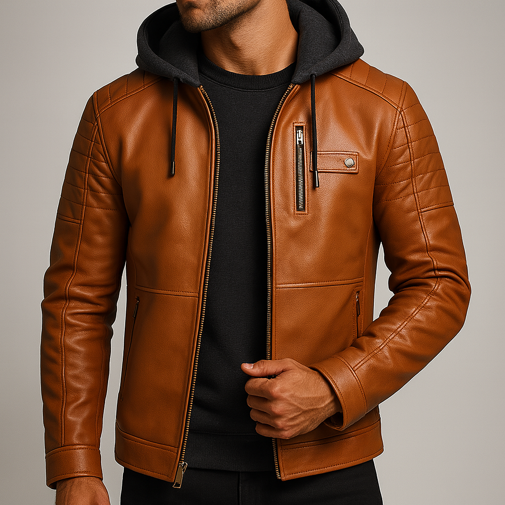 Colt Brookson Leather Hoodie