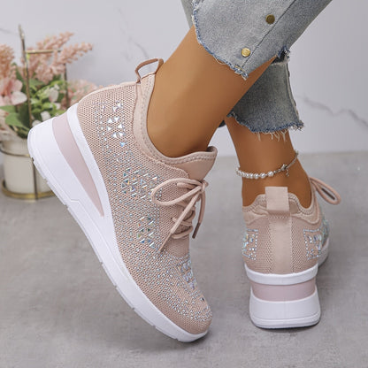 Casual Fashion Breathable Rhinestone-Embellished Orthopaedic Sneakers