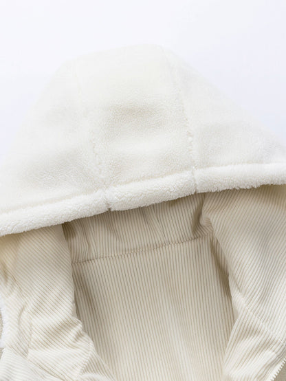 Teddy Corduroy Reversible Hooded Jacket
