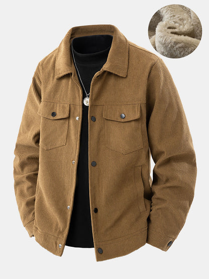 Teddy Lined Pocket Corduroy Jacket