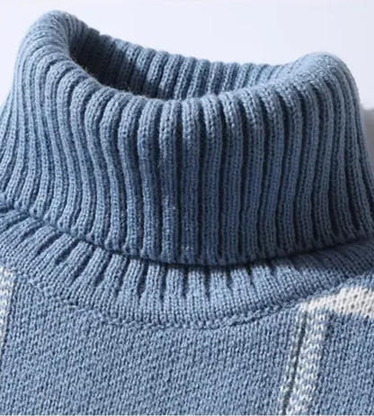Alston Grid Knit Turtleneck