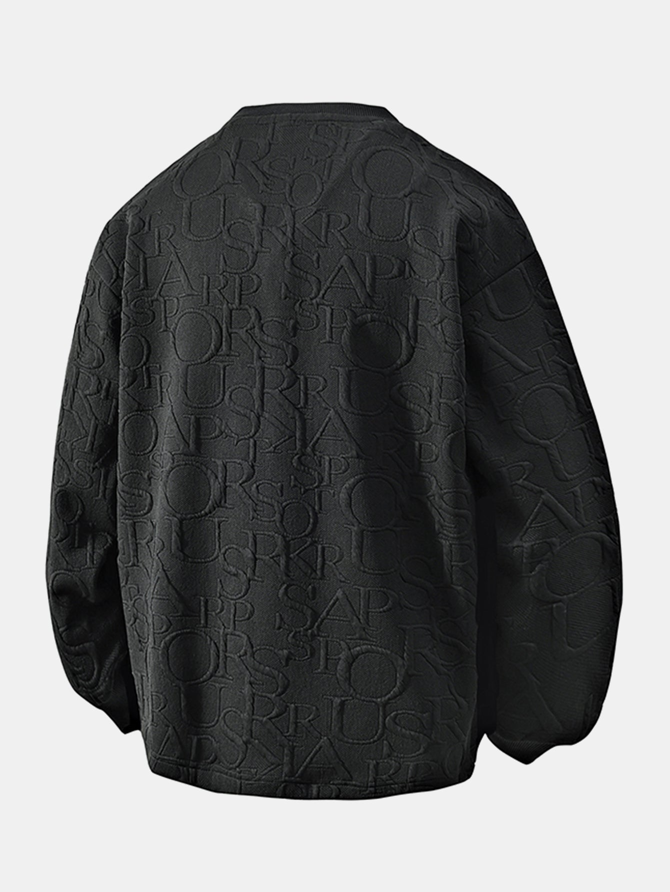 Letter Jacquard V Neck T-Shirt