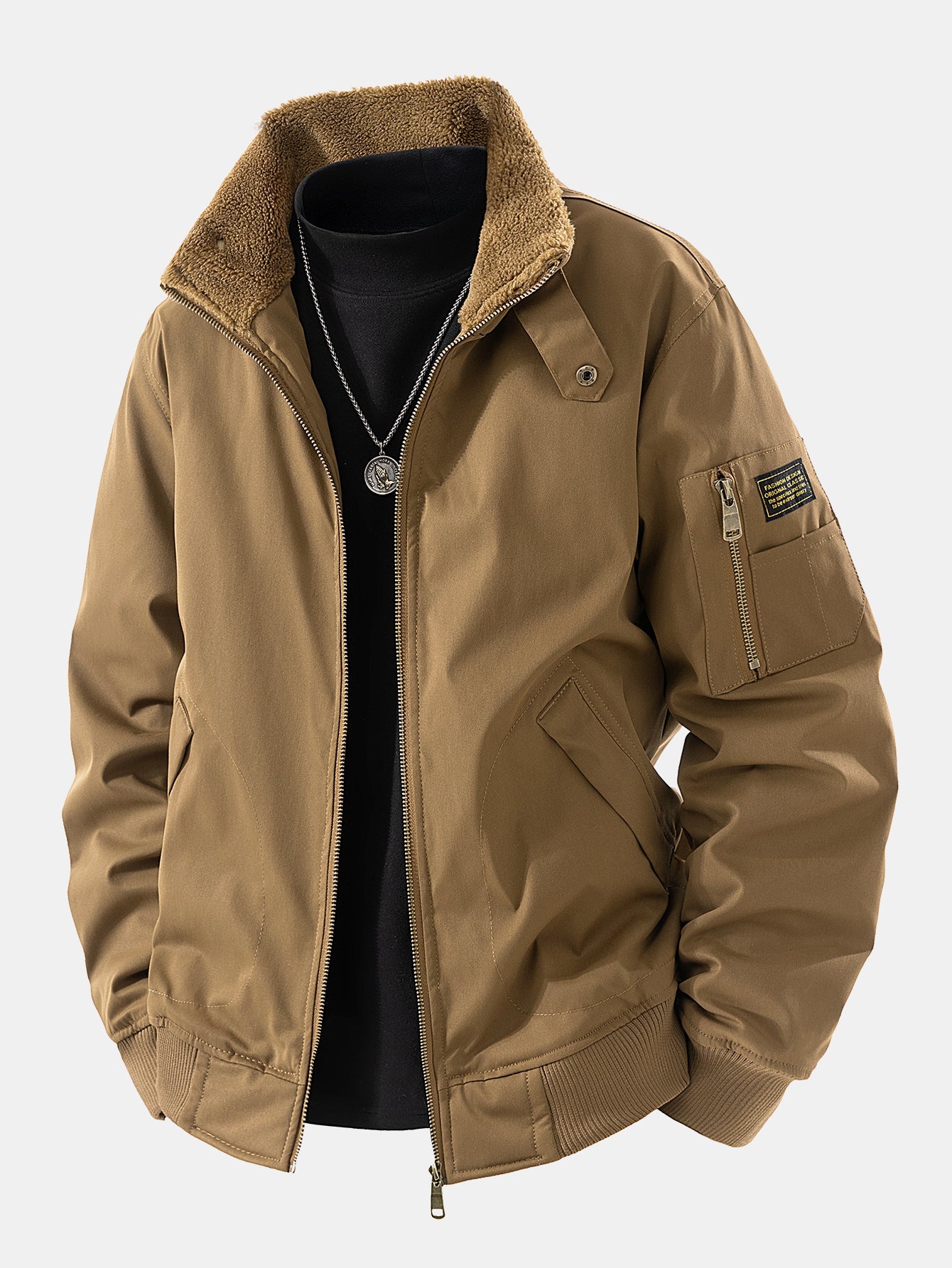 Teddy Lined Bomber Jacket