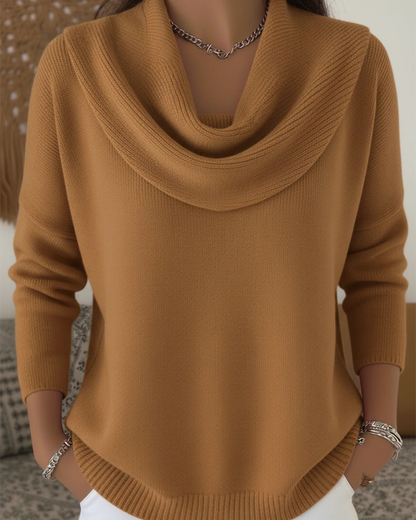 Eloxa Cozy Ruffle Collar Sweater