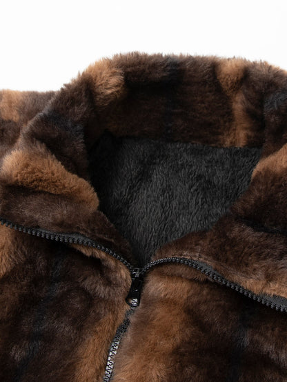 Faux Fur Zipper Jacket
