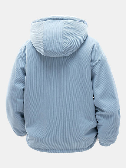 Teddy Corduroy Reversible Hooded Jacket