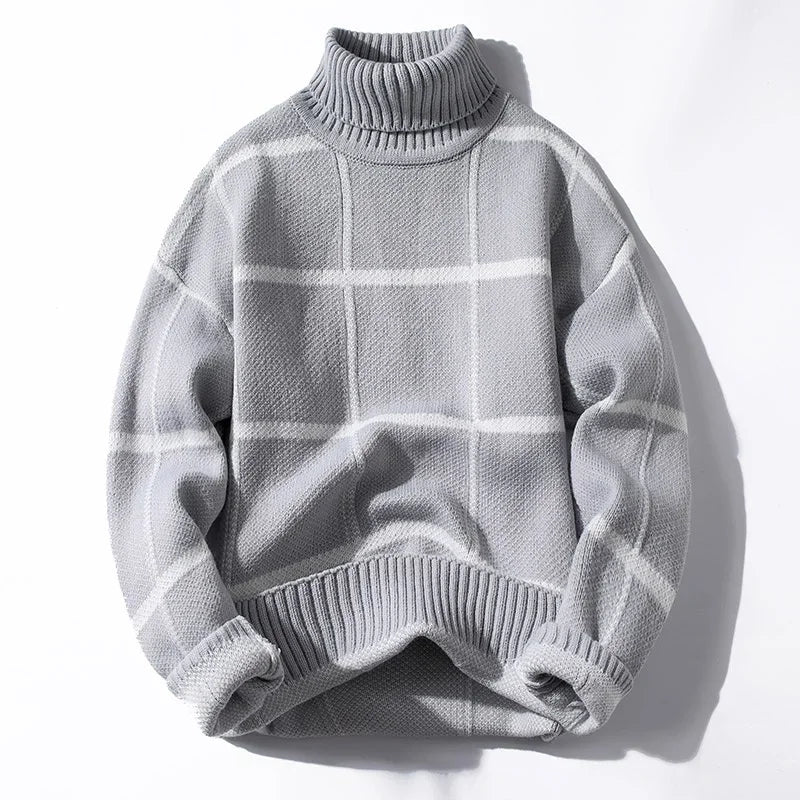 Alston Grid Knit Turtleneck