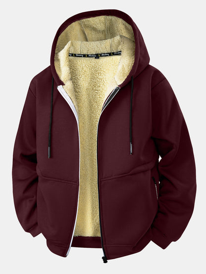 Teddy Lined Zipper Hoodie