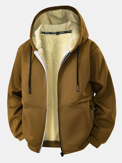Teddy Lined Zipper Hoodie