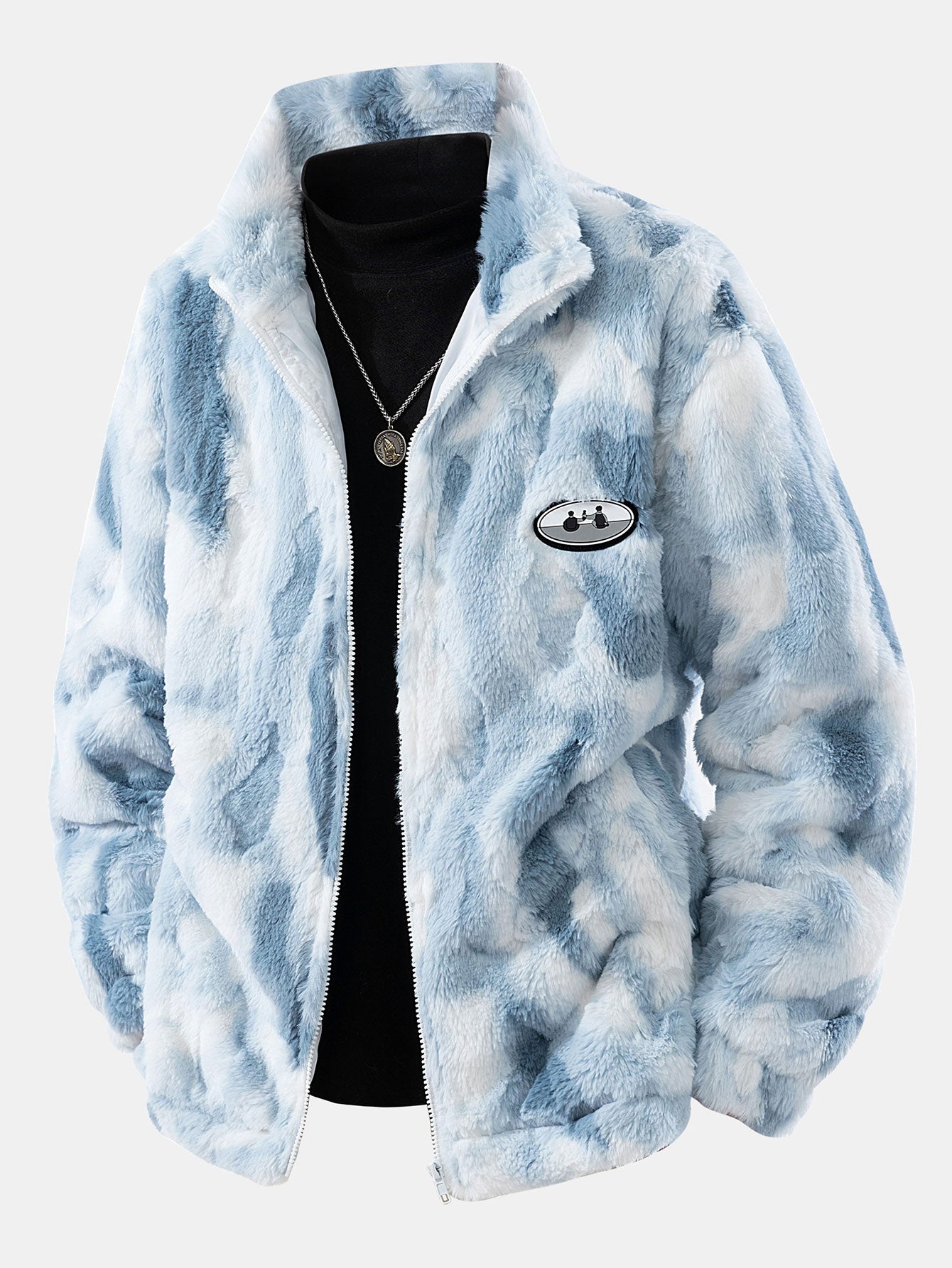 Faux Fur Zip-Up Jacket