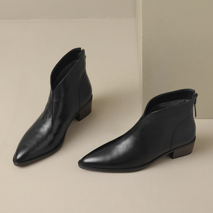 Camille | Luxury Low-Heel Ankle Boots