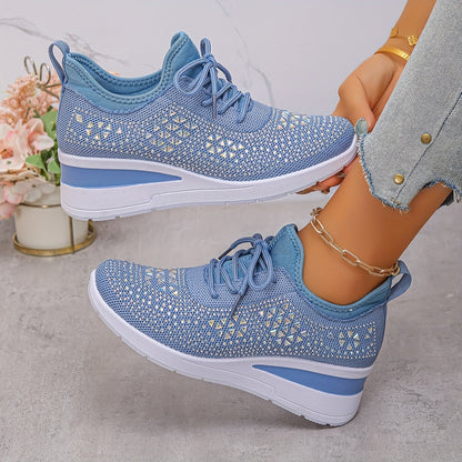 Casual Fashion Breathable Rhinestone-Embellished Orthopaedic Sneakers