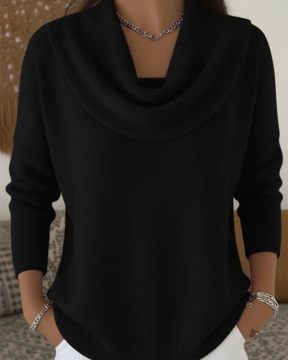 Eloxa Cozy Ruffle Collar Sweater