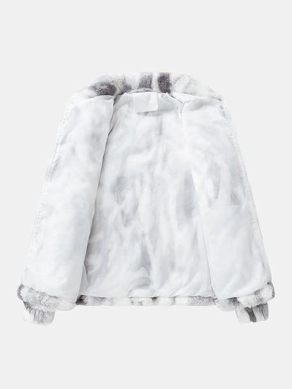 Faux Fur Zip-Up Jacket