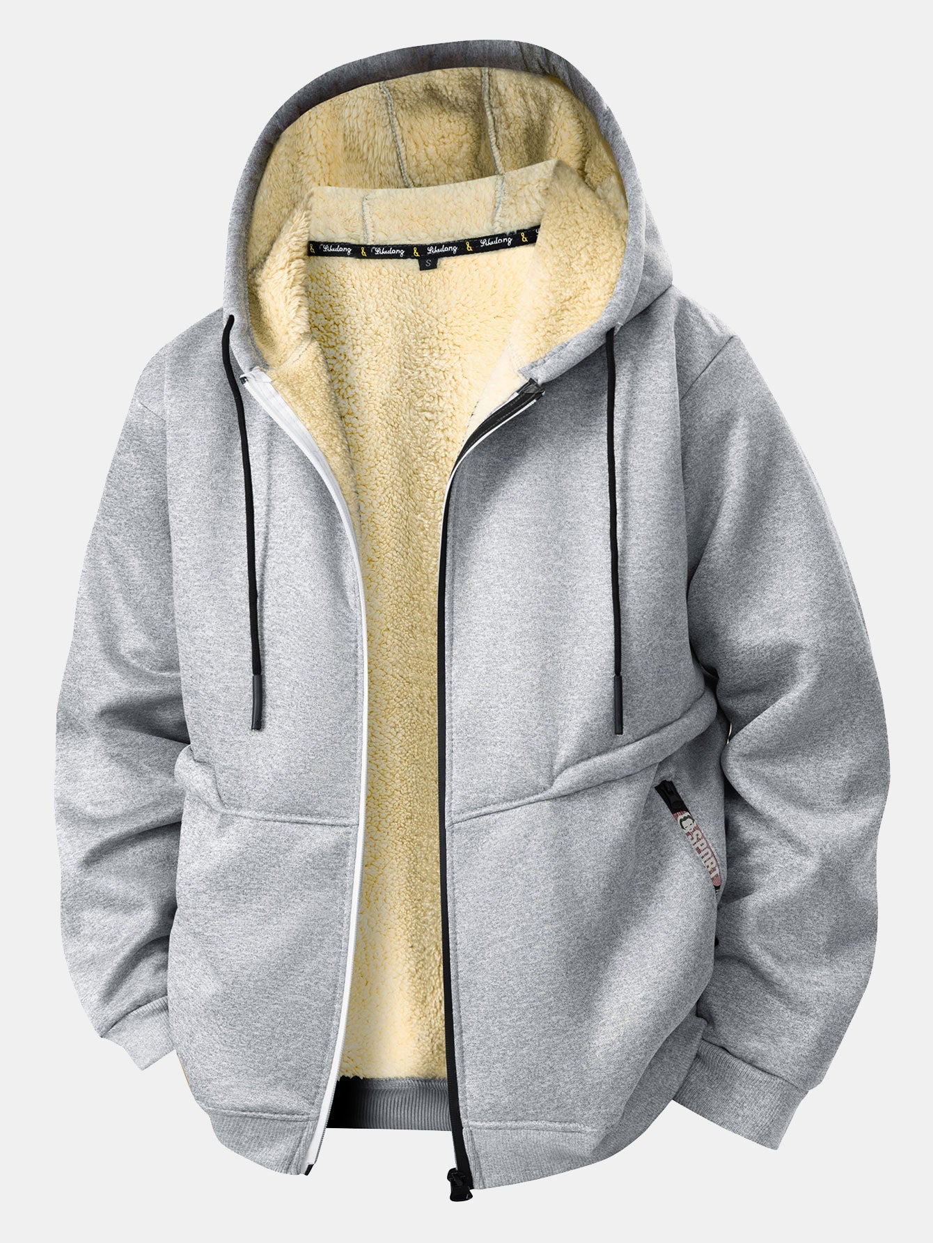 Teddy Lined Zipper Hoodie